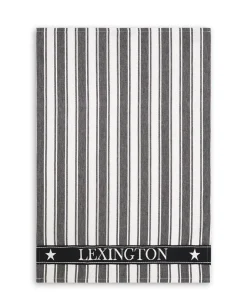 Kökshanddukar|Kökshanddukar-Lexington Icons Striped kökshandduk Waffle 50x70 cm, Svart-vit