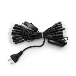 Ljusslingor & Dekorationsbelysning-Irislights extra ljusslinga svart, 35 bollar