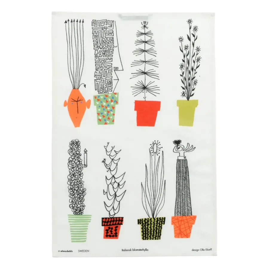 Kökshanddukar|Kökshanddukar-Almedahls Italiensk blomsterhylla kökshandduk 47x70 cm, Multi