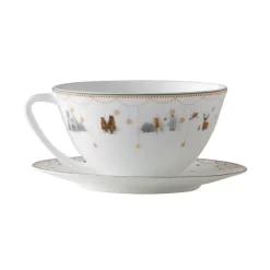 Julemorgen Story tekopp med fat, Vit-multi^Wik & Walsøe Sale