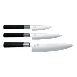 Wasabi Black kockkniv & 2 allknivar set, 3 delar^KAI Clearance