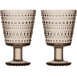 Kastehelmi dricksglas på fot 26 cl 2-pack, Linne^Iittala Clearance