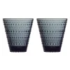 Kastehelmi glas 30 cl 2-pack, Mörkgrå^Iittala New