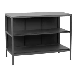 Trädgårdsdetaljer & Tillbehör·Utekök|Utekök-Brafab Kelia utekök bänk med hyllor, Antracit, 121x91x64 cm