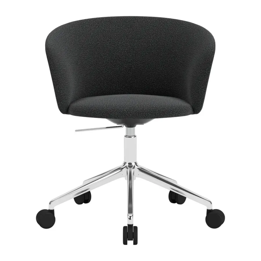 Kontorsstolar & Skrivbordsstolar-Hem Kendo Swivel kontorsstol med 5 hjul, Graphite-polished aluminium