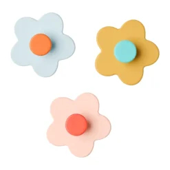 Krokar & Hängare|Krokar & Hängare-Kid's Concept Kid's Base blomma krok 3 delar, Multi