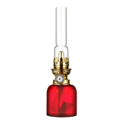 Fotogen- & Oljelampor-Karlskrona Lampfabrik Koholmen fotogenlampa, rubinröd