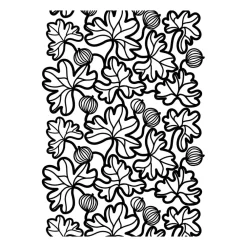 Krusbär vaxduk, Svart-vit^Arvidssons Textil Clearance