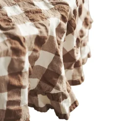 Kullavik bordsduk Ø170 cm, Brun-vit^Boel & Jan Discount