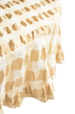 Kullavik bordsduk Ø170 cm, Gul-vit^Boel & Jan Online