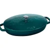 Gjutjärnsgrytor|Grytor-STAUB La Mer oval gryta, tre lager emalj, 32 cm
