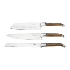 Laguiole By kockknivsset med skärbräda 4-delar, Olivträ-rostfritt stål-bambu^Hâws New