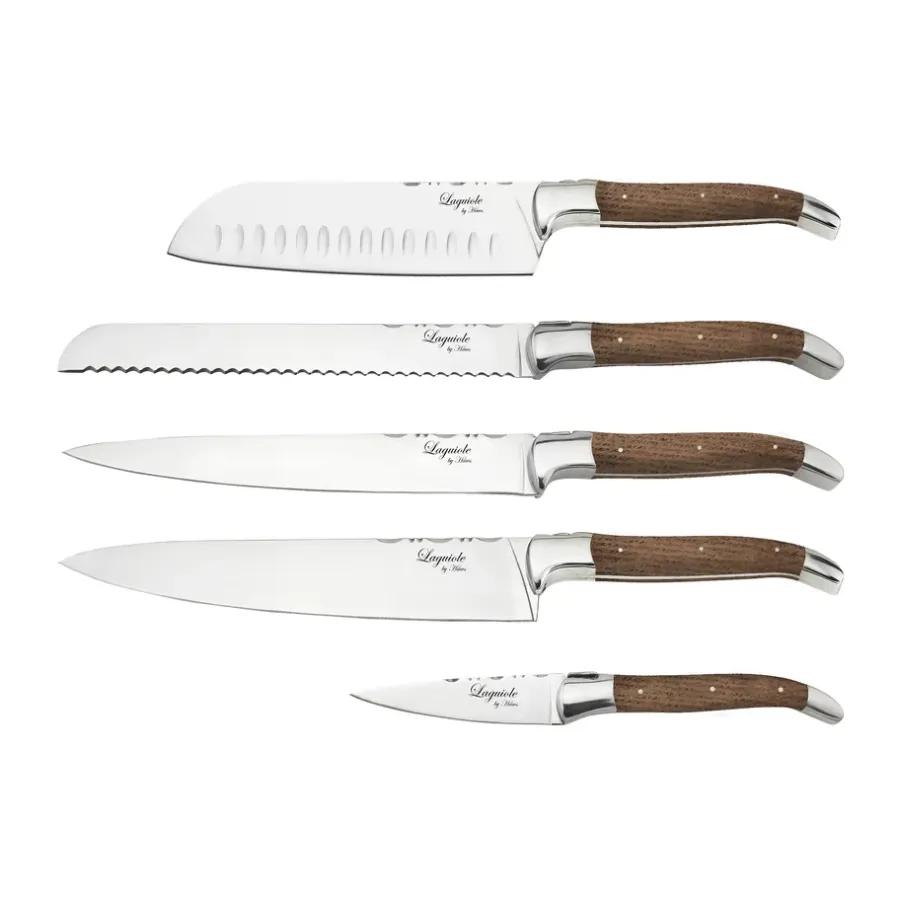 Knivset-Hâws Laguiole By kockknivsset 5-delar, Oak