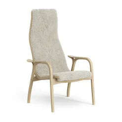 Fåtöljer & Fotpallar·Barnfåtöljer|Barnfåtöljer-Swedese Lamini barnfåtölj lackad ek/fårskinn, Moonlight (beige)