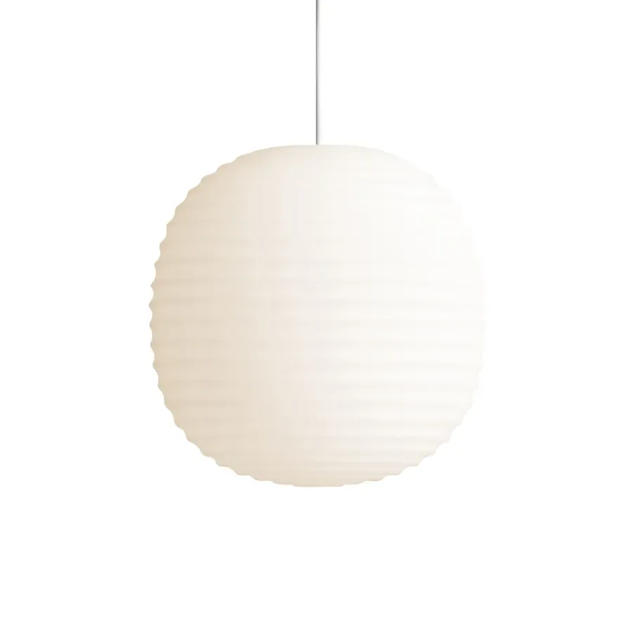 Lantern pendel small, Frosted white opal glass^New Works Sale