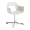 Kontorsstolar & Skrivbordsstolar-HAY Layout Armchair 231 kontorsstol, Cream white-polerad aluminium 4 star swivel base