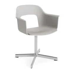 Kontorsstolar & Skrivbordsstolar-HAY Layout Armchair 231 kontorsstol, Sky grey-polerad aluminium 4 star swivel base