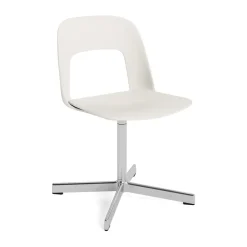 Kontorsstolar & Skrivbordsstolar-HAY Layout Chair 131 stol, Cream white-polerad aluminium