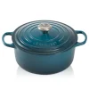 Gjutjärnsgrytor|Grytor-Le Creuset Signature rund gryta 4,2 l, Deep Teal