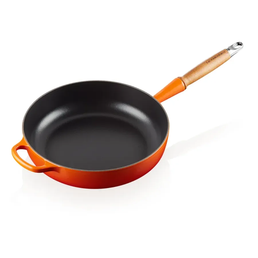 Signature traktörpanna trähandtag 28 cm, Flame^Le Creuset Outlet