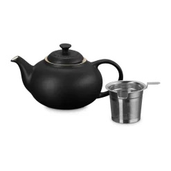 Tekannor-Le Creuset tekanna, Matte Black, med sil, 1,3 L