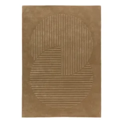 Ullmattor-NJRD Levels ullmatta circles beige, 170x240 cm