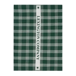 ekologisk bomull kökshandduk 50x70 cm, Green-white^Lexington Discount