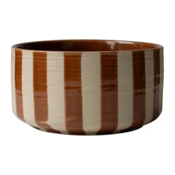 Line dekorationsskål Ø16 cm, Stripe nougat^DBKD Outlet