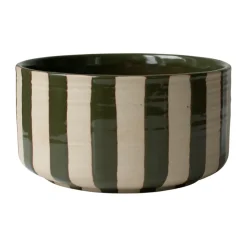 Line dekorationsskål Ø16 cm, Stripe Green^DBKD New
