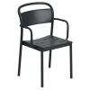 Linear steel armchair karmstol, Black^Muuto New