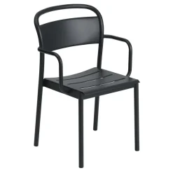 Linear steel armchair karmstol, Black^Muuto New