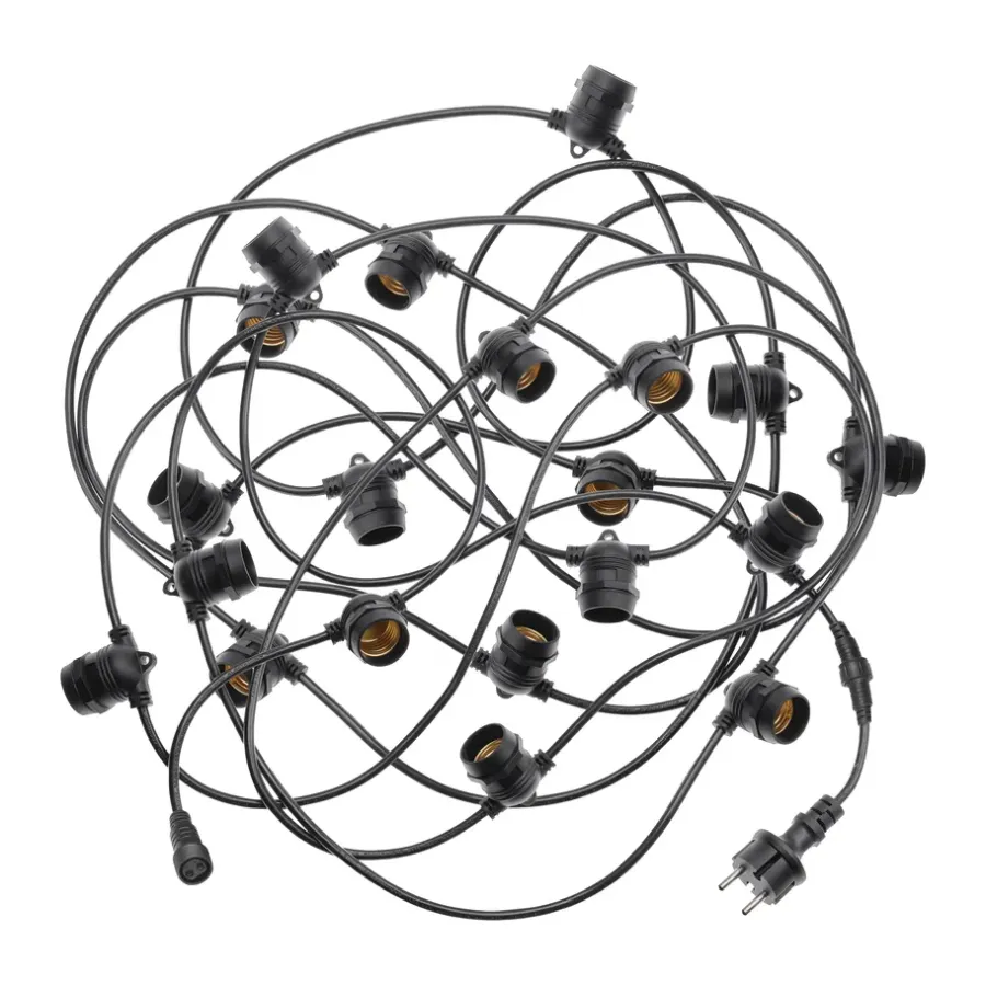 Ljusslinga utomhus byggbar, Svart, 10 m^Unison Best