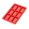 Kakformar & Pepparkaksformar-Lékué financierform silikon 9 st, Röd