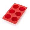 Kakformar & Pepparkaksformar-Lékué muffinsform silikon 6 st, Röd