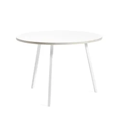 Matbord-HAY Loop Stand matbord runt, White laminate-white, Ø105 cm