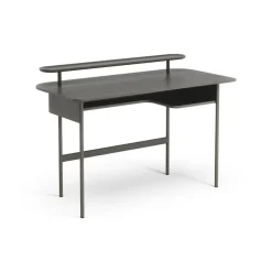 Skrivbord-Swedese Luna skrivbord med hylla, Ek orkangrå