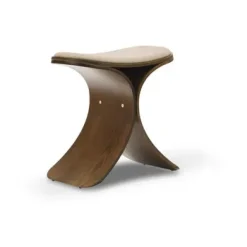 Luno pall 48x28x72 cm, Mörk ek-mörk beige textil^Gejst