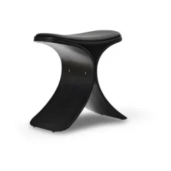 Luno pall 48x28x72 cm, Svart ek-svart läder^Gejst Online