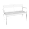 Balkongmöbler·Balkongsoffor|Balkongsoffor-Fermob Luxembourg soffa med armstöd 131x55,5x86 cm, Cotton white