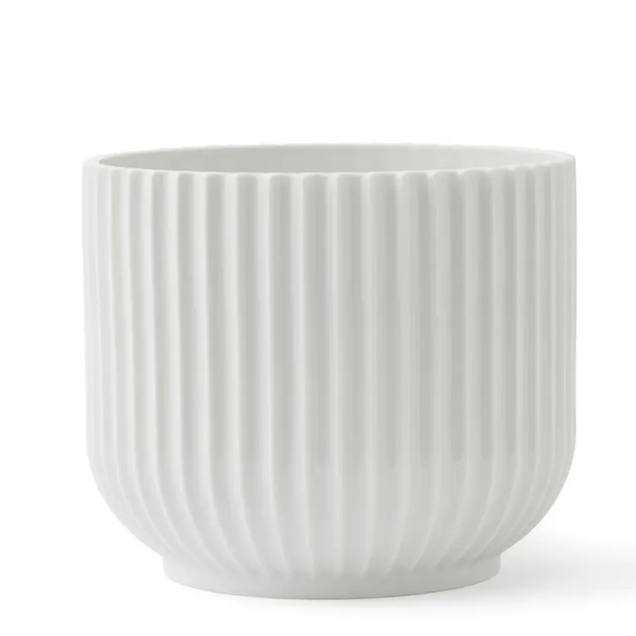 Lyngby blomkruka vit, Ø18,9 cm^Lyngby Porcelæn Hot