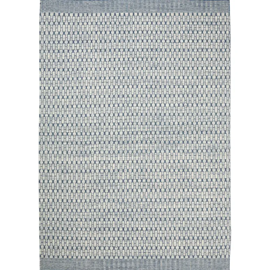 Bomulls- & Trasmattor-Chhatwal & Jonsson Mahi matta 200x300 cm, Off white-blue