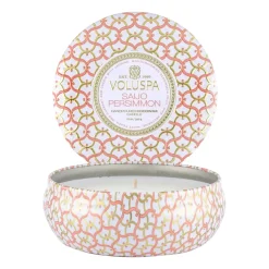 Maison Blanc 3-wick Tin doftljus 40 timmar, Saijo Persimmon^Voluspa Discount