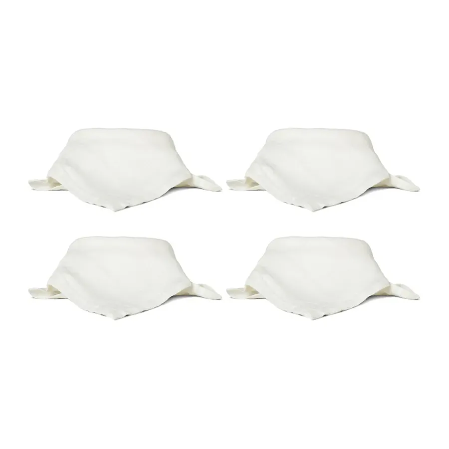 Tygservetter|Tygservetter-Boel & Jan Mandela linneservett 40x40 cm 4-pack, Vit