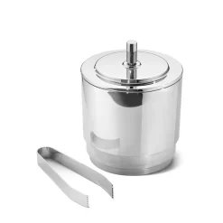 Ishinkar-Georg Jensen Manhattan ishink och tång, rostfritt stål