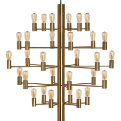 Taklampor & Pendlar-Herstal Manola 30 ljuskrona, Mässing