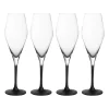 Manufacture Rock champagneglas 26 cl 4-pack, Klar-svart^Villeroy & Boch Outlet