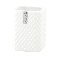 Tandborsthållare-Lene Bjerre Marion tandborstmugg 10,5 cm, White-silver