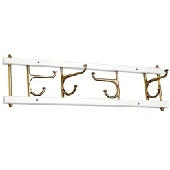 Krokar & Hängare|Krokar & Hängare-Essem Design Maxi 4 Dekorativ kroklist, Vit-mässing