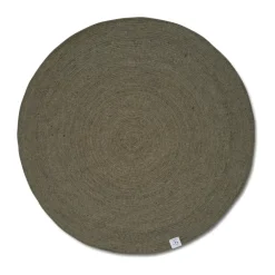 Runda Mattor-Classic Collection Merino ullmatta rund Ø240 cm, Dark green