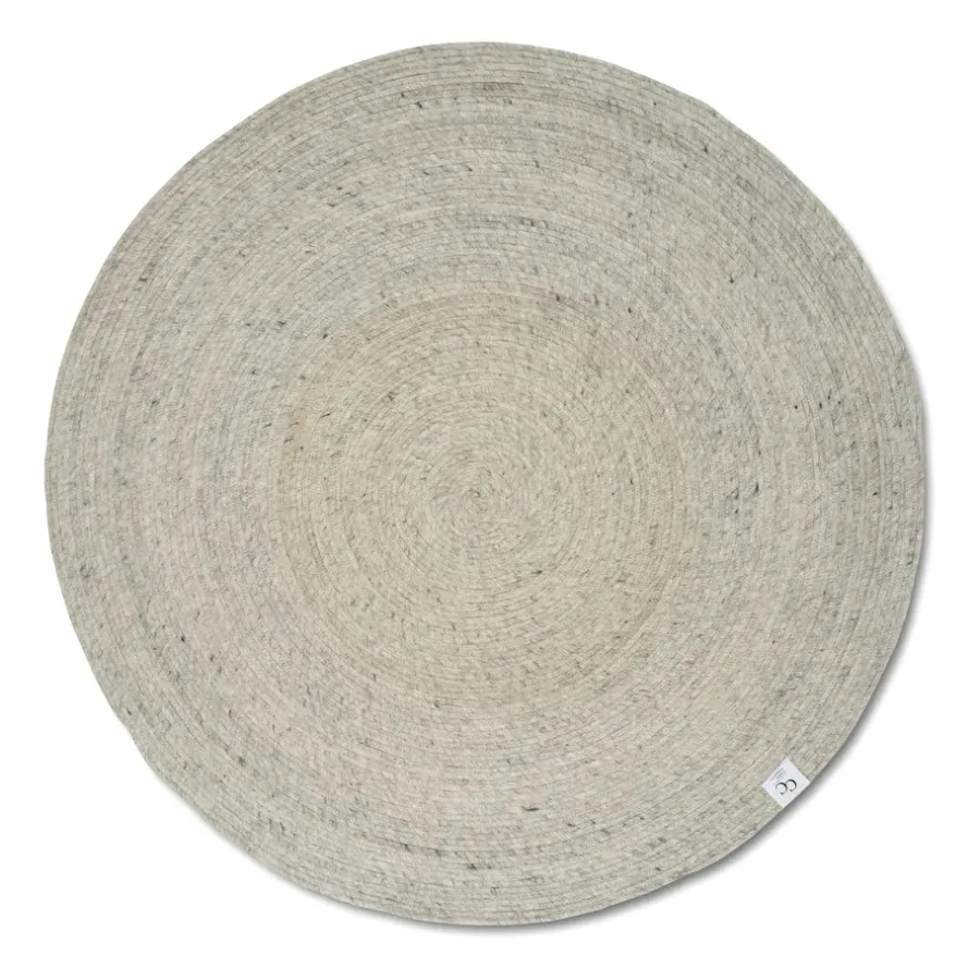 Runda Mattor-Classic Collection Merino ullmatta rund Ø160 cm, Concrete